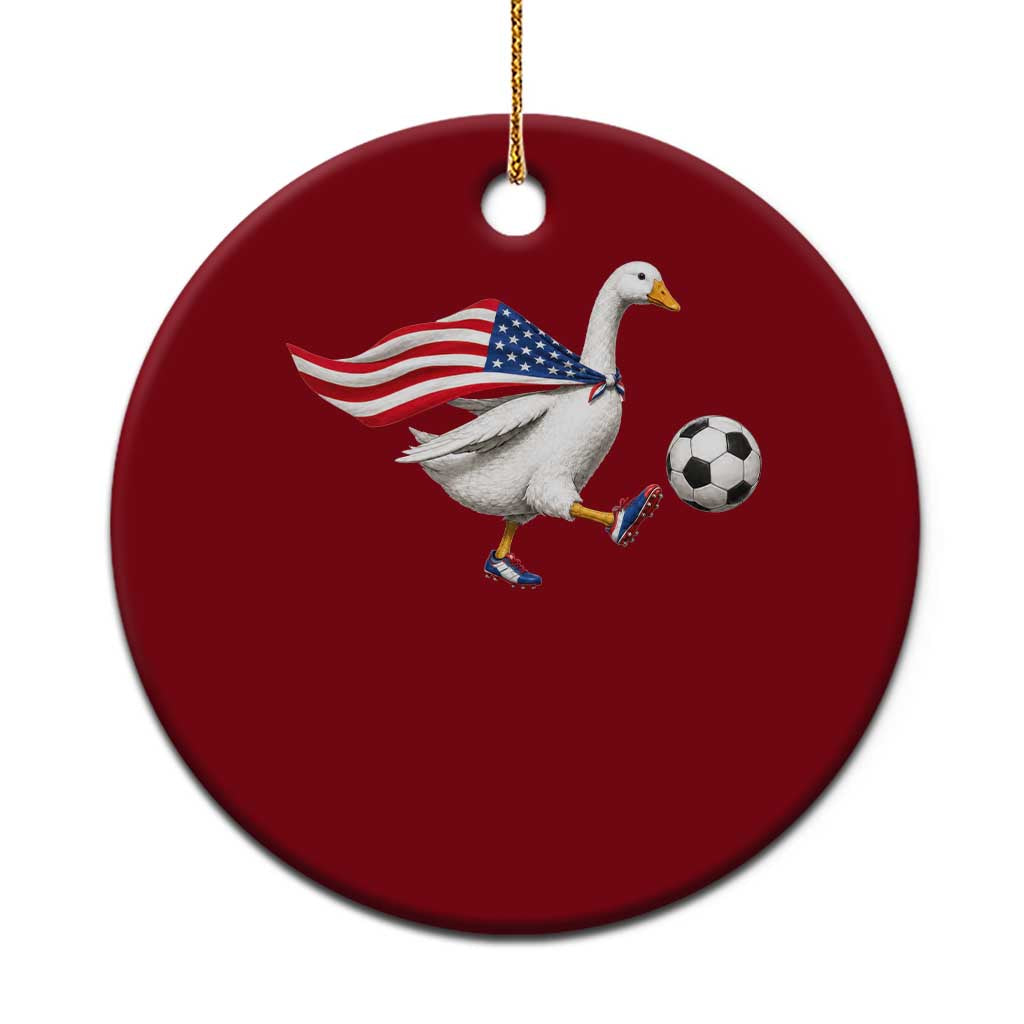 USA Soccer Goose Ceramic Ornament American Flag Patriotic Football Fan Graphic TS10 1pc Red Print Your Wear
