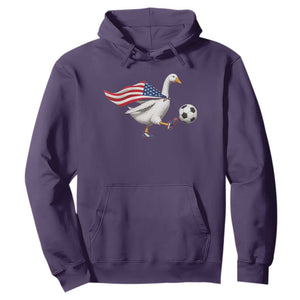 USA Soccer Goose Hoodie American Flag Patriotic Football Fan Graphic TS10 Purple Print Your Wear