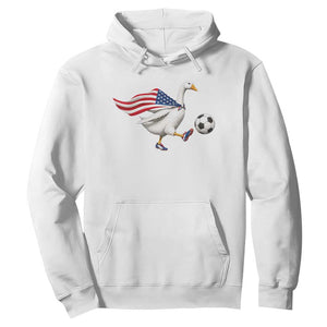 USA Soccer Goose Hoodie American Flag Patriotic Football Fan Graphic TS10 White Print Your Wear