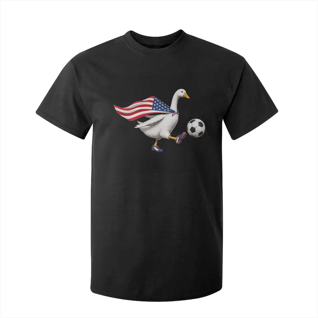 USA Soccer Goose T Shirt For Kid American Flag Patriotic Football Fan Graphic TS10 Black Print Your Wear
