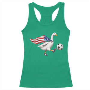 USA Soccer Goose Racerback Tank Top American Flag Patriotic Football Fan Graphic TS10 Irish Green Print Your Wear