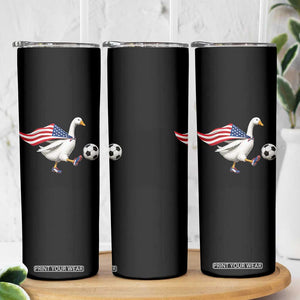 USA Soccer Goose Skinny Tumbler American Flag Patriotic Football Fan Graphic TS10 Print Your Wear