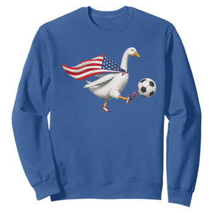 USA Soccer Goose Sweatshirt American Flag Patriotic Football Fan Graphic TS10 Royal Blue Print Your Wear