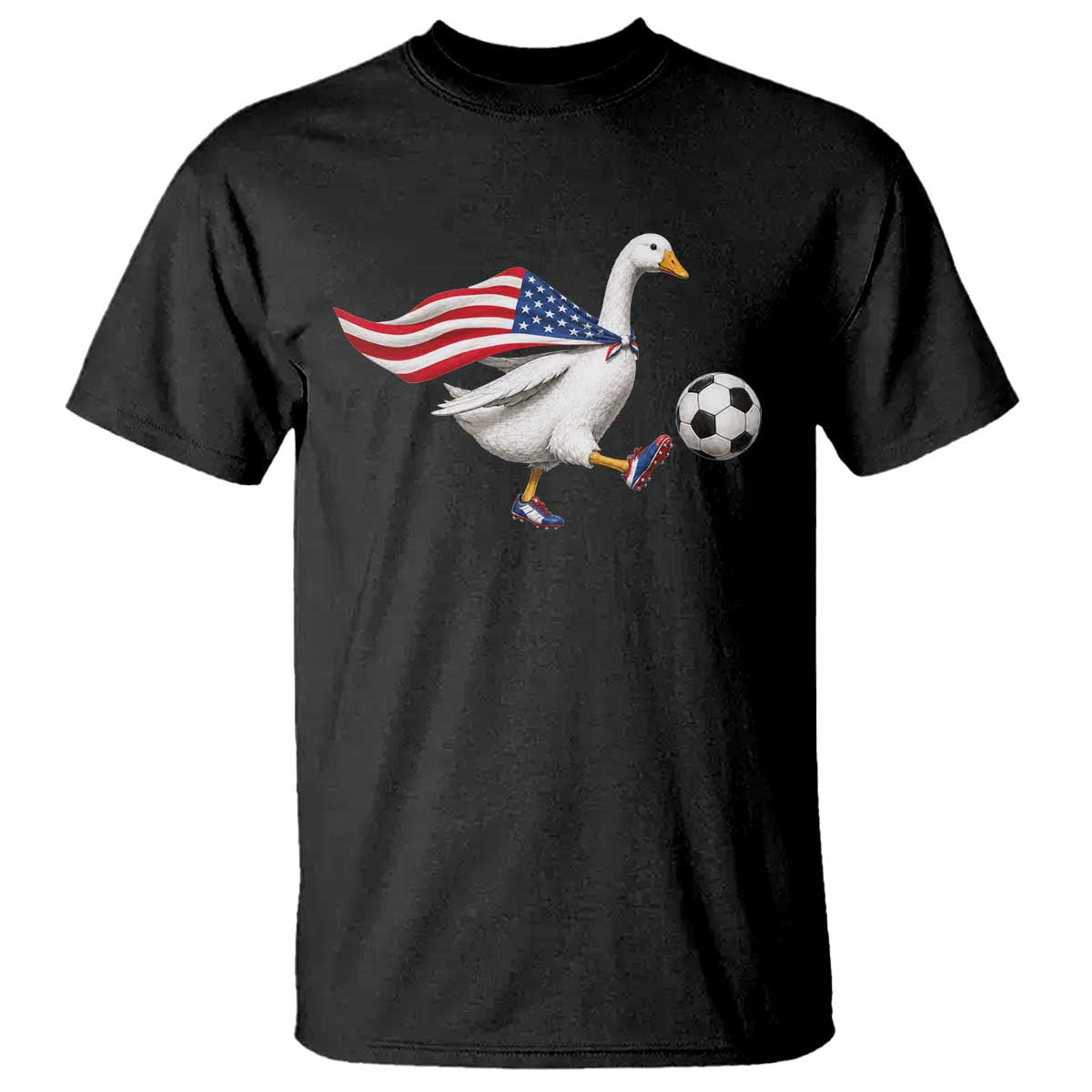 USA Soccer Goose T Shirt American Flag Patriotic Football Fan Graphic TS10 Black Print Your Wear