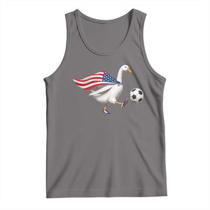 USA Soccer Goose Tank Top American Flag Patriotic Football Fan Graphic TS10 Deep Heather Print Your Wear