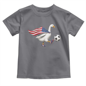 USA Soccer Goose Toddler T Shirt American Flag Patriotic Football Fan Graphic TS10 Charcoal Print Your Wear