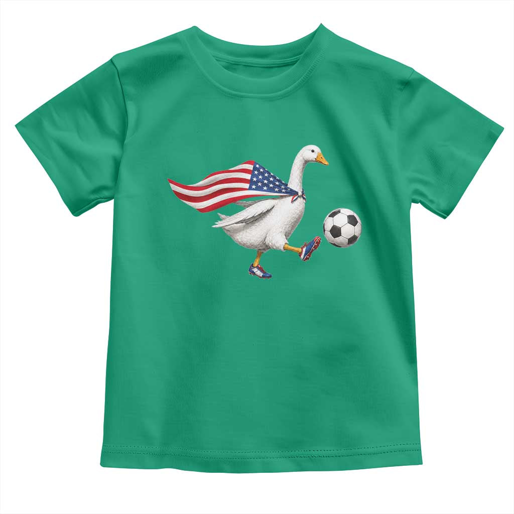 USA Soccer Goose Toddler T Shirt American Flag Patriotic Football Fan Graphic TS10 Irish Green Print Your Wear