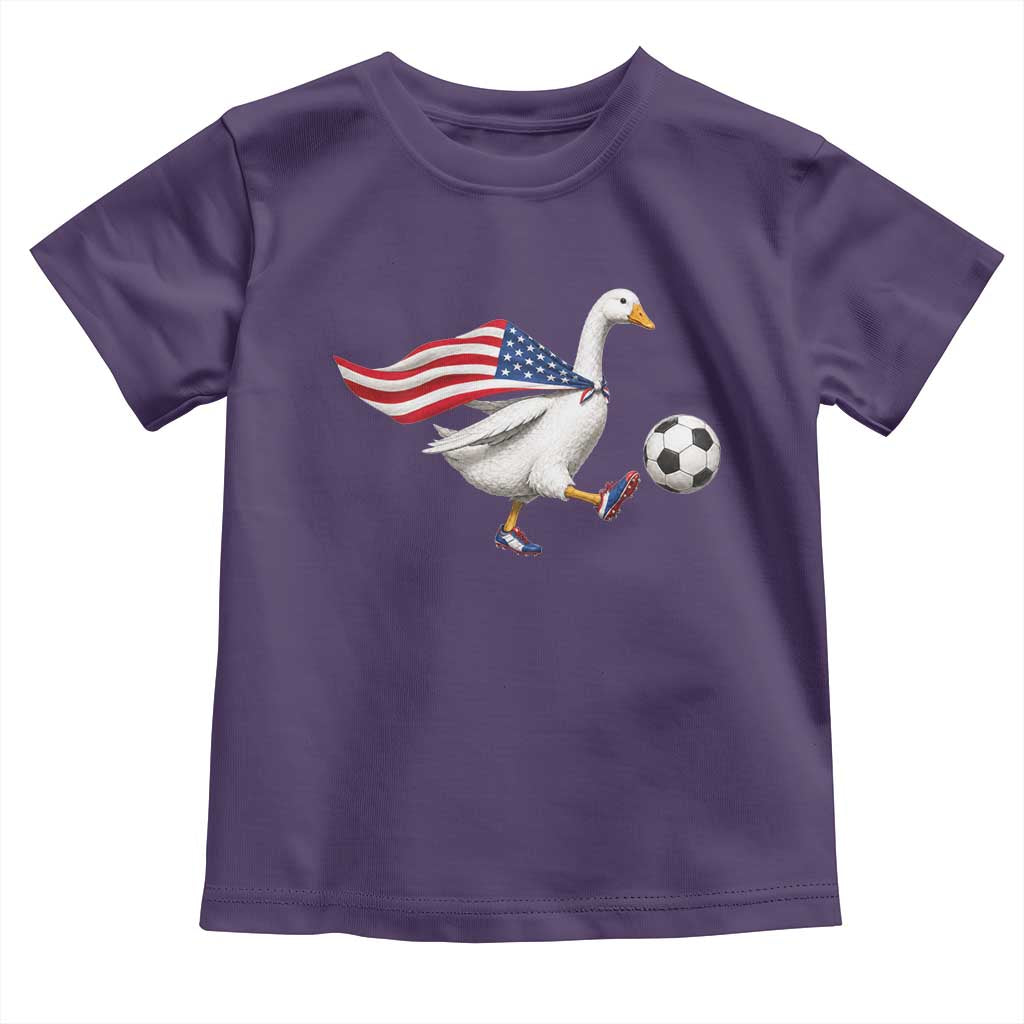 USA Soccer Goose Toddler T Shirt American Flag Patriotic Football Fan Graphic TS10 Purple Print Your Wear