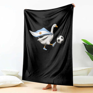Argentina Soccer Goose Throw Blanket Argentine Flag Patriotic Football Fan Graphic TS10 Print Your Wear