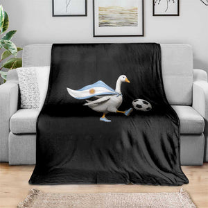 Argentina Soccer Goose Throw Blanket Argentine Flag Patriotic Football Fan Graphic TS10 Print Your Wear