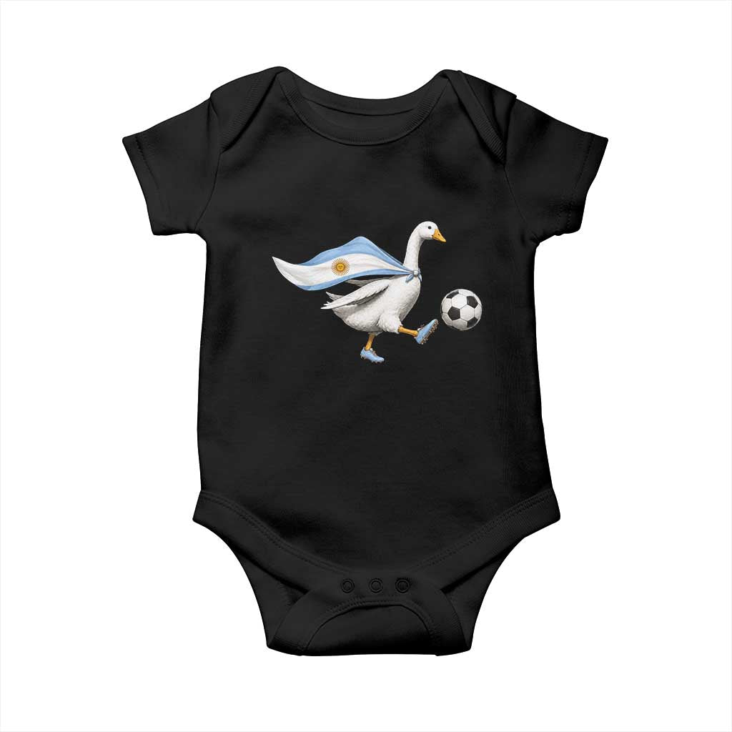 Argentina Soccer Goose Baby Onesie Argentine Flag Patriotic Football Fan Graphic TS10 Black Print Your Wear