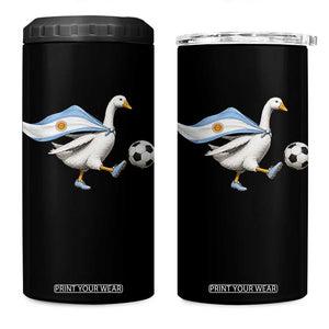 Argentina Soccer Goose 4 in 1 Can Cooler Tumbler Argentine Flag Patriotic Football Fan Graphic TS10 One Size: 16 oz Black Print Your Wear