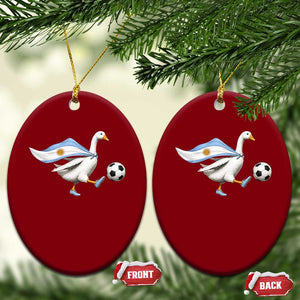 Argentina Soccer Goose Ceramic Ornament Argentine Flag Patriotic Football Fan Graphic TS10 Print Your Wear