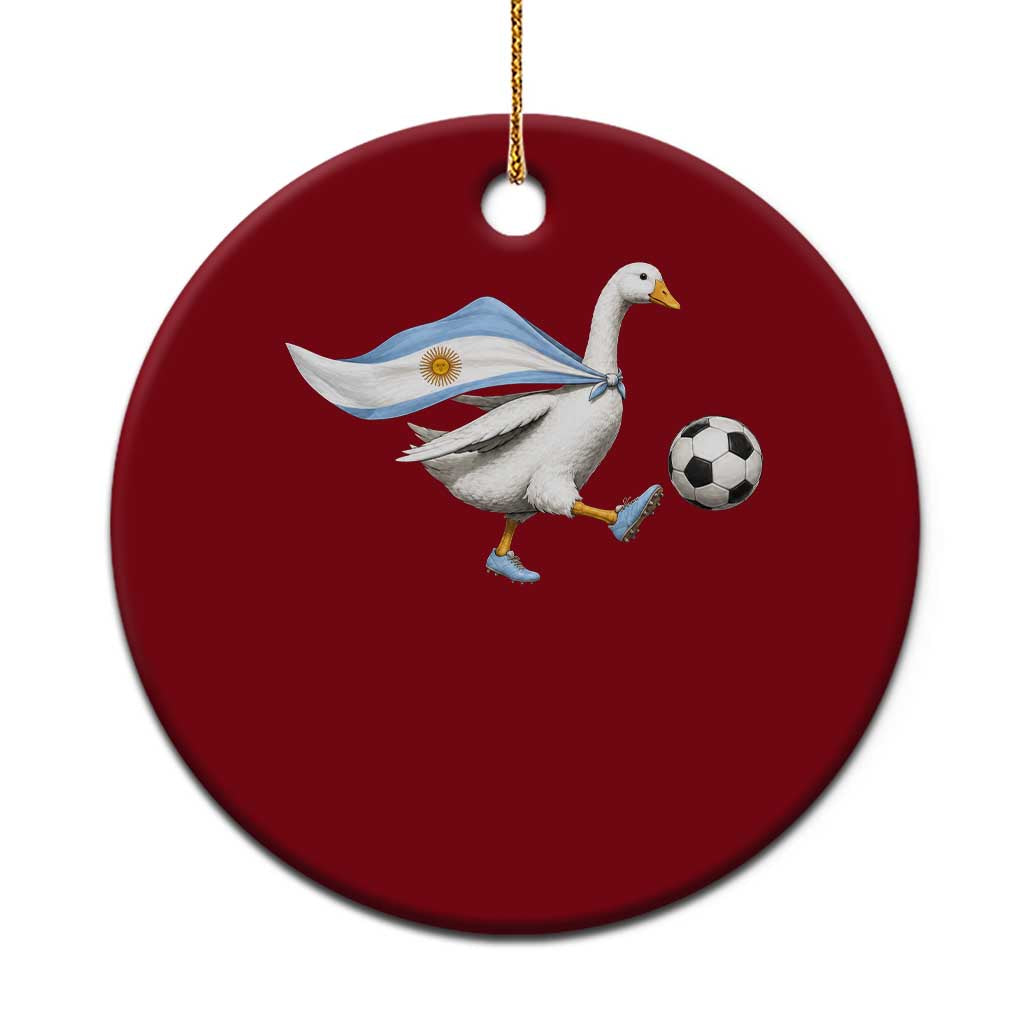 Argentina Soccer Goose Ceramic Ornament Argentine Flag Patriotic Football Fan Graphic TS10 1pc Red Print Your Wear