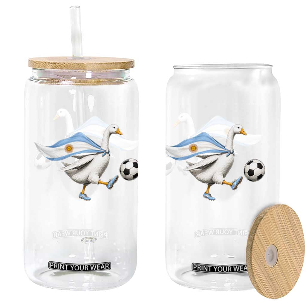 Argentina Soccer Goose Glass Can Argentine Flag Patriotic Football Fan Graphic TS10 Print Your Wear