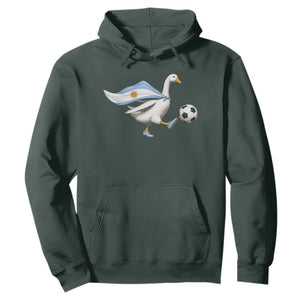 Argentina Soccer Goose Hoodie Argentine Flag Patriotic Football Fan Graphic TS10 Dark Forest Green Print Your Wear