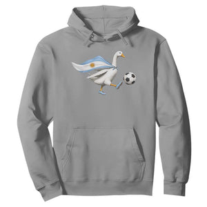 Argentina Soccer Goose Hoodie Argentine Flag Patriotic Football Fan Graphic TS10 Sport Gray Print Your Wear