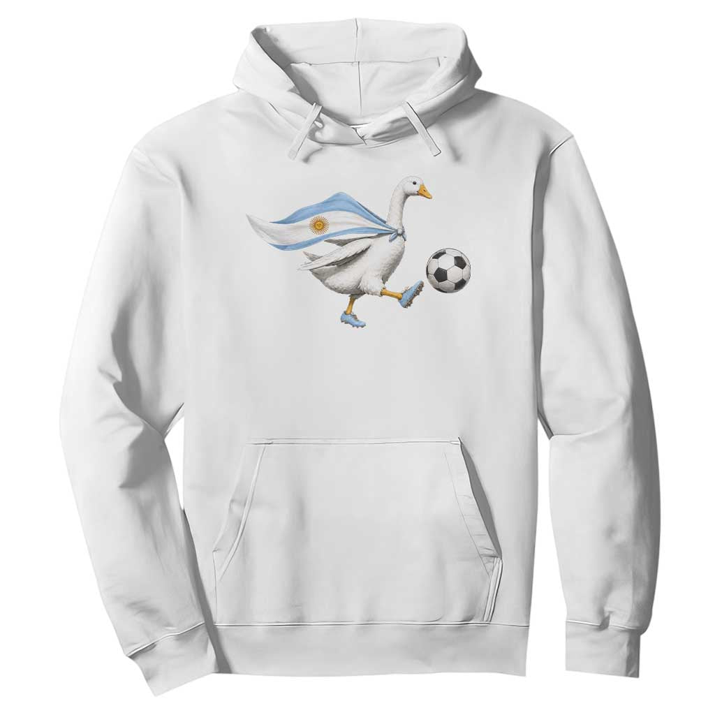 Argentina Soccer Goose Hoodie Argentine Flag Patriotic Football Fan Graphic TS10 White Print Your Wear
