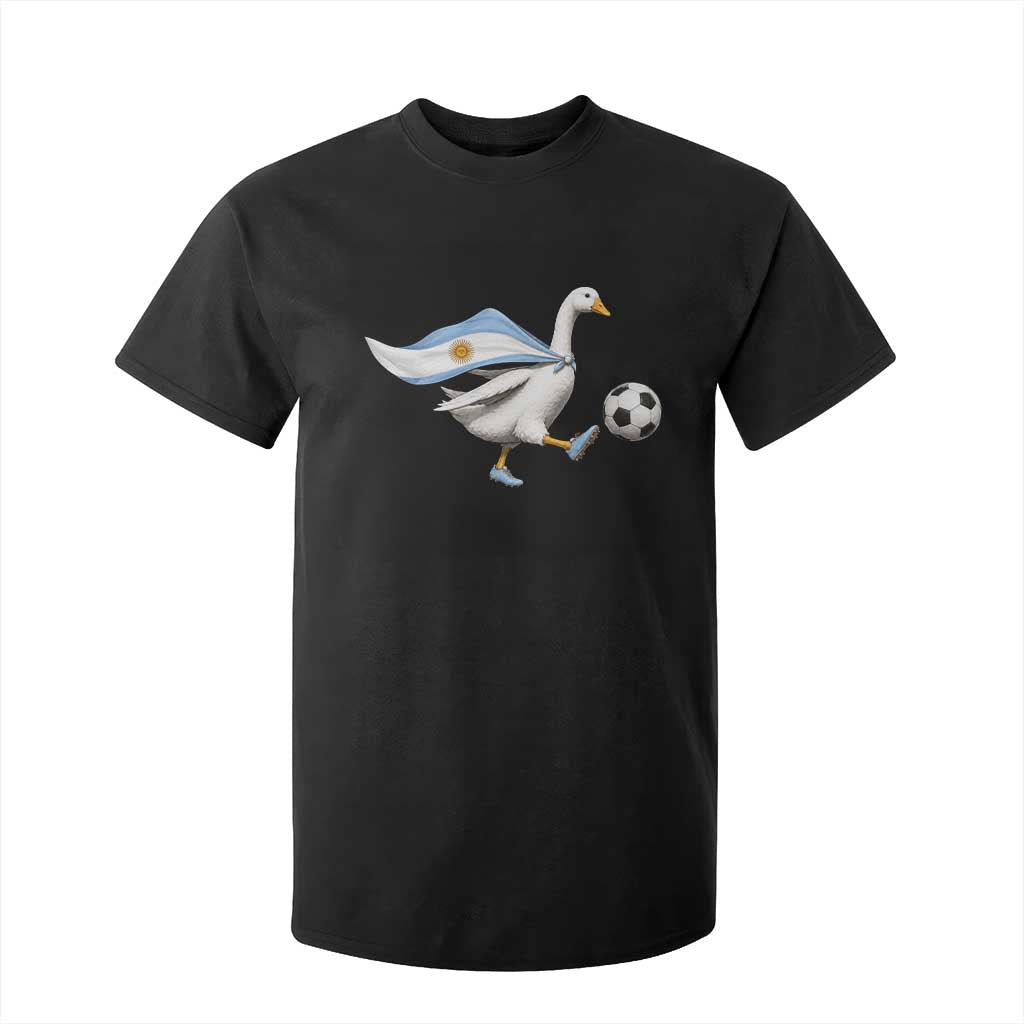 Argentina Soccer Goose T Shirt For Kid Argentine Flag Patriotic Football Fan Graphic TS10 Black Print Your Wear