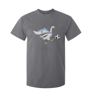 Argentina Soccer Goose T Shirt For Kid Argentine Flag Patriotic Football Fan Graphic TS10 Charcoal Print Your Wear