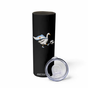 Argentina Soccer Goose Skinny Tumbler Argentine Flag Patriotic Football Fan Graphic TS10 Print Your Wear