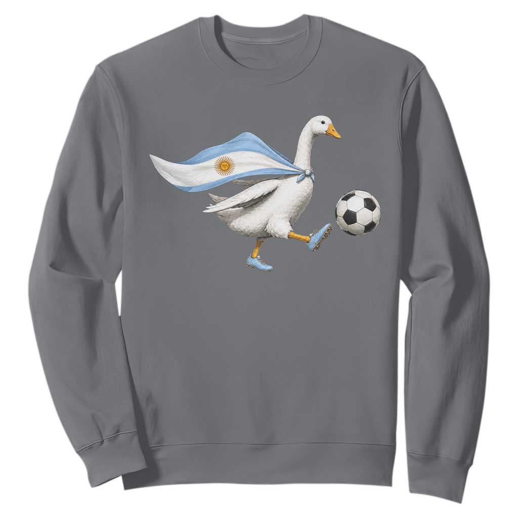 Argentina Soccer Goose Sweatshirt Argentine Flag Patriotic Football Fan Graphic TS10 Charcoal Print Your Wear
