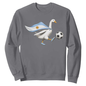 Argentina Soccer Goose Sweatshirt Argentine Flag Patriotic Football Fan Graphic TS10 Charcoal Print Your Wear