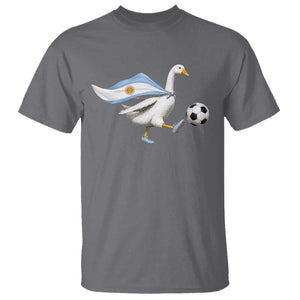 Argentina Soccer Goose T Shirt Argentine Flag Patriotic Football Fan Graphic TS10 Charcoal Print Your Wear
