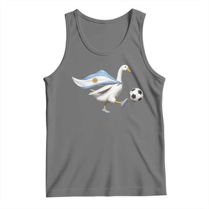 Argentina Soccer Goose Tank Top Argentine Flag Patriotic Football Fan Graphic TS10 Black Heather Print Your Wear