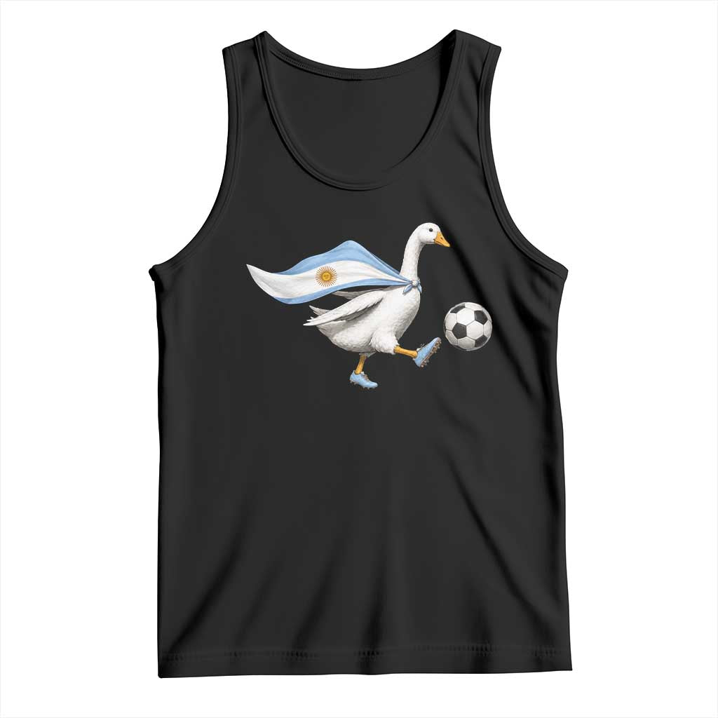 Argentina Soccer Goose Tank Top Argentine Flag Patriotic Football Fan Graphic TS10 Black Print Your Wear