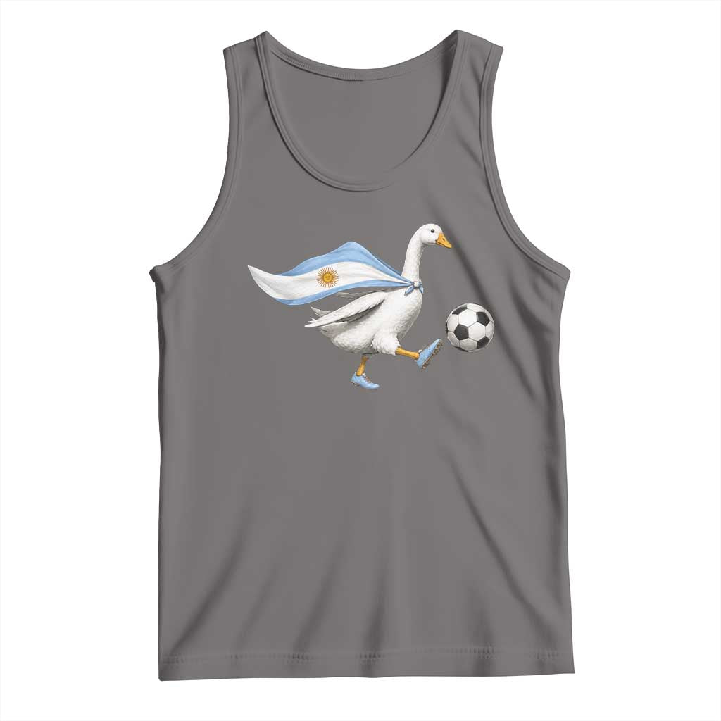 Argentina Soccer Goose Tank Top Argentine Flag Patriotic Football Fan Graphic TS10 Deep Heather Print Your Wear