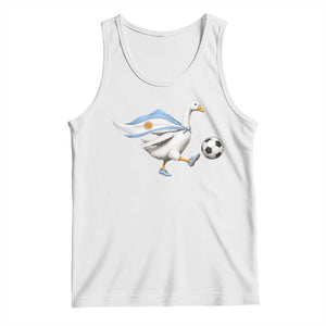 Argentina Soccer Goose Tank Top Argentine Flag Patriotic Football Fan Graphic TS10 White Print Your Wear