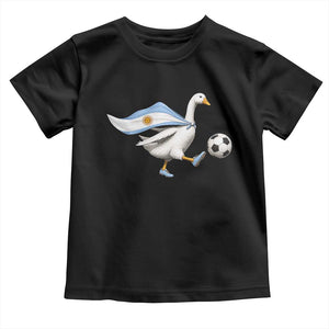 Argentina Soccer Goose Toddler T Shirt Argentine Flag Patriotic Football Fan Graphic TS10 Black Print Your Wear