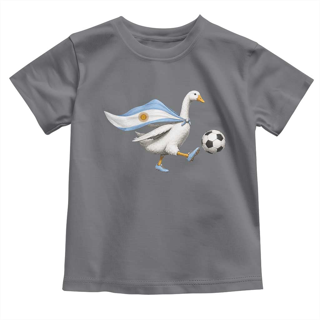 Argentina Soccer Goose Toddler T Shirt Argentine Flag Patriotic Football Fan Graphic TS10 Charcoal Print Your Wear