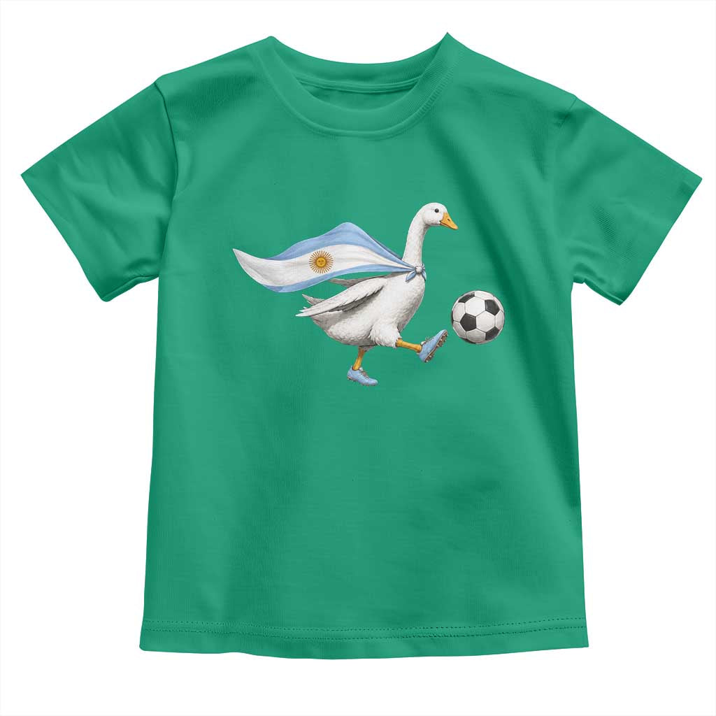 Argentina Soccer Goose Toddler T Shirt Argentine Flag Patriotic Football Fan Graphic TS10 Irish Green Print Your Wear
