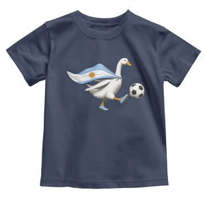 Argentina Soccer Goose Toddler T Shirt Argentine Flag Patriotic Football Fan Graphic TS10 Navy Print Your Wear