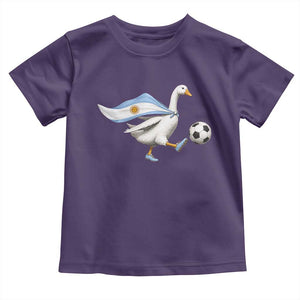 Argentina Soccer Goose Toddler T Shirt Argentine Flag Patriotic Football Fan Graphic TS10 Purple Print Your Wear