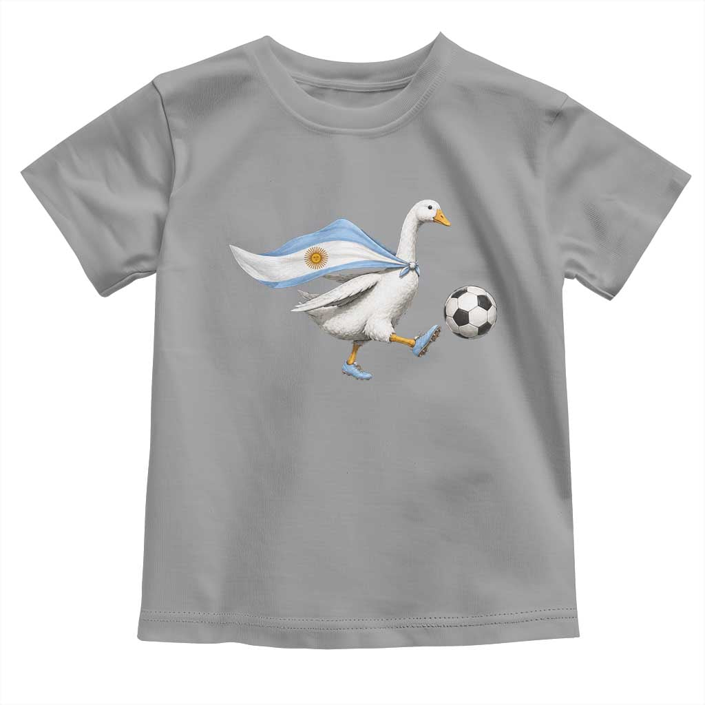 Argentina Soccer Goose Toddler T Shirt Argentine Flag Patriotic Football Fan Graphic TS10 Sport Gray Print Your Wear