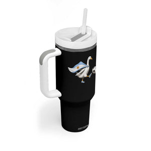 Argentina Soccer Goose Tumbler With Handle Argentine Flag Patriotic Football Fan Graphic TS10 Print Your Wear