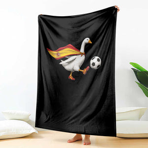Spain Soccer Goose Throw Blanket Spanish Flag Patriotic Football Fan Graphic TS10 Print Your Wear