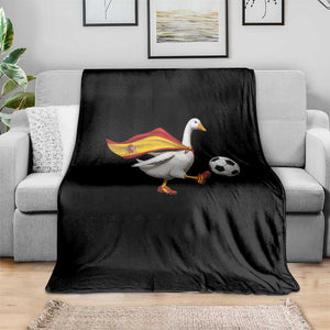Spain Soccer Goose Throw Blanket Spanish Flag Patriotic Football Fan Graphic TS10 Print Your Wear