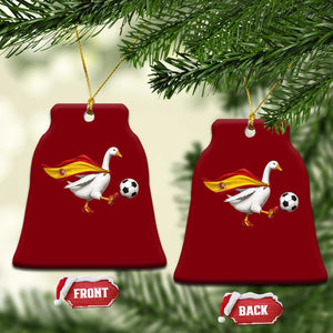 Spain Soccer Goose Ceramic Ornament Spanish Flag Patriotic Football Fan Graphic TS10 Print Your Wear