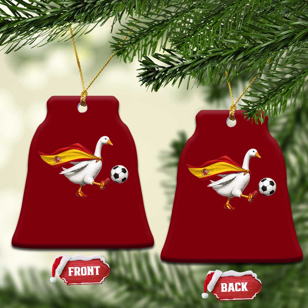 Spain Soccer Goose Ceramic Ornament Spanish Flag Patriotic Football Fan Graphic TS10 Print Your Wear