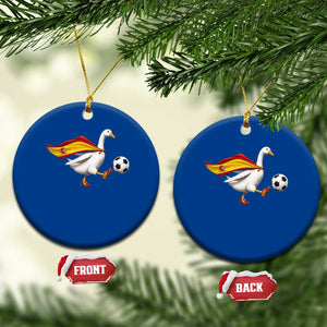 Spain Soccer Goose Ceramic Ornament Spanish Flag Patriotic Football Fan Graphic TS10 1pc Blue Print Your Wear