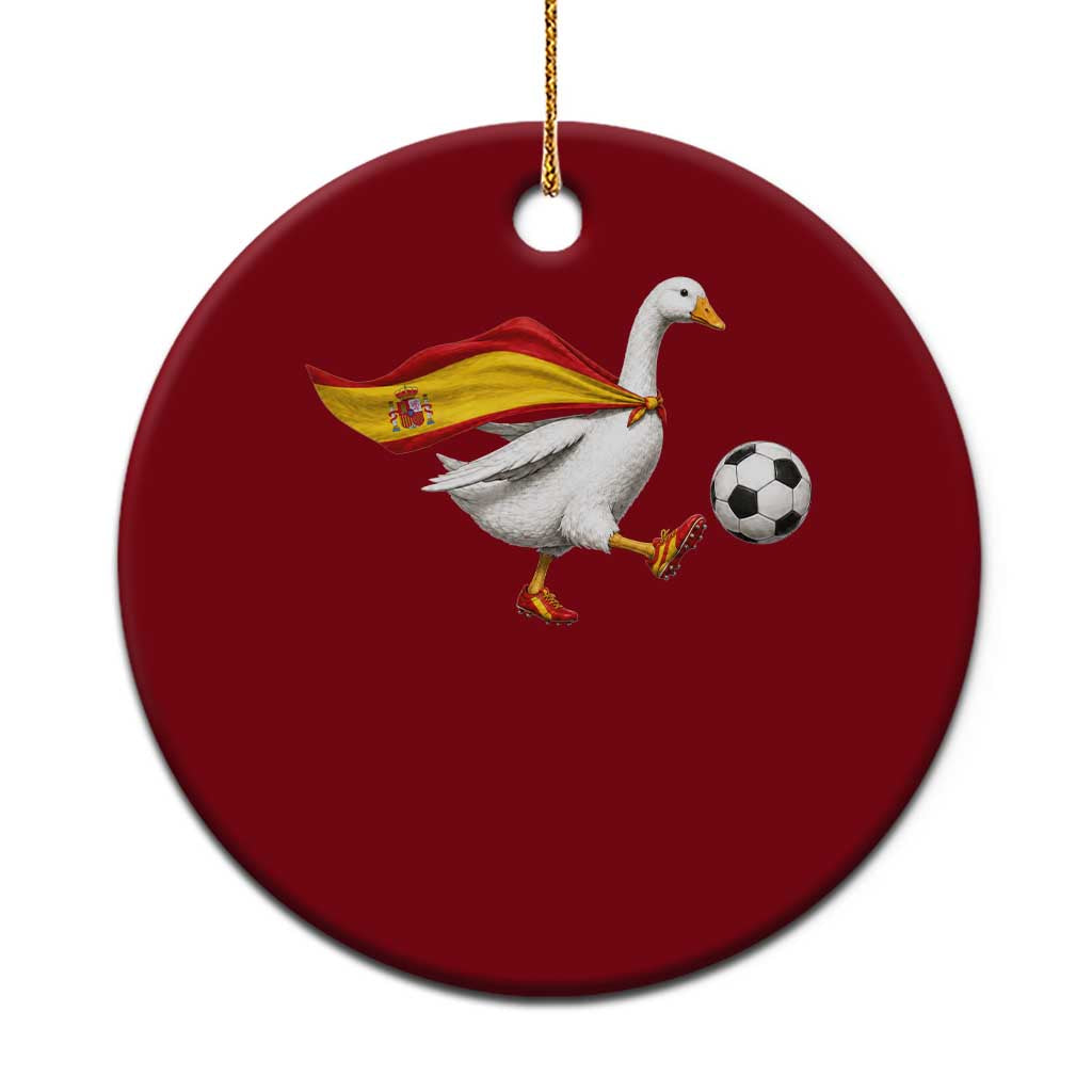 Spain Soccer Goose Ceramic Ornament Spanish Flag Patriotic Football Fan Graphic TS10 1pc Red Print Your Wear