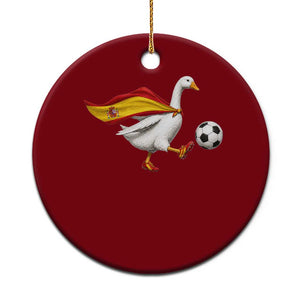 Spain Soccer Goose Ceramic Ornament Spanish Flag Patriotic Football Fan Graphic TS10 1pc Red Print Your Wear