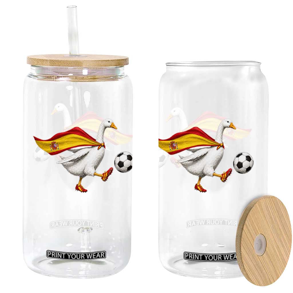 Spain Soccer Goose Glass Can Spanish Flag Patriotic Football Fan Graphic TS10 Print Your Wear
