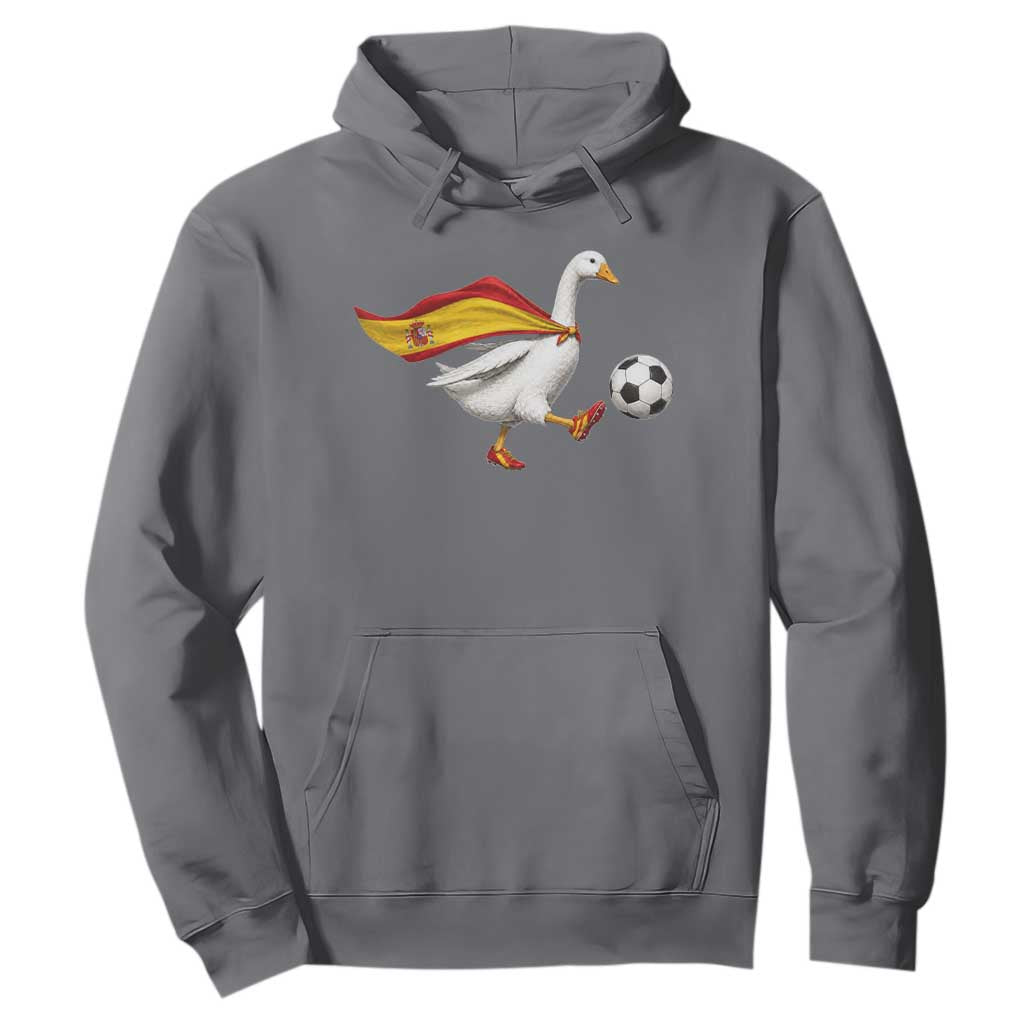 Spain Soccer Goose Hoodie Spanish Flag Patriotic Football Fan Graphic TS10 Charcoal Print Your Wear