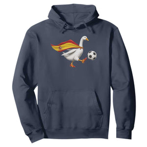 Spain Soccer Goose Hoodie Spanish Flag Patriotic Football Fan Graphic TS10 Navy Print Your Wear