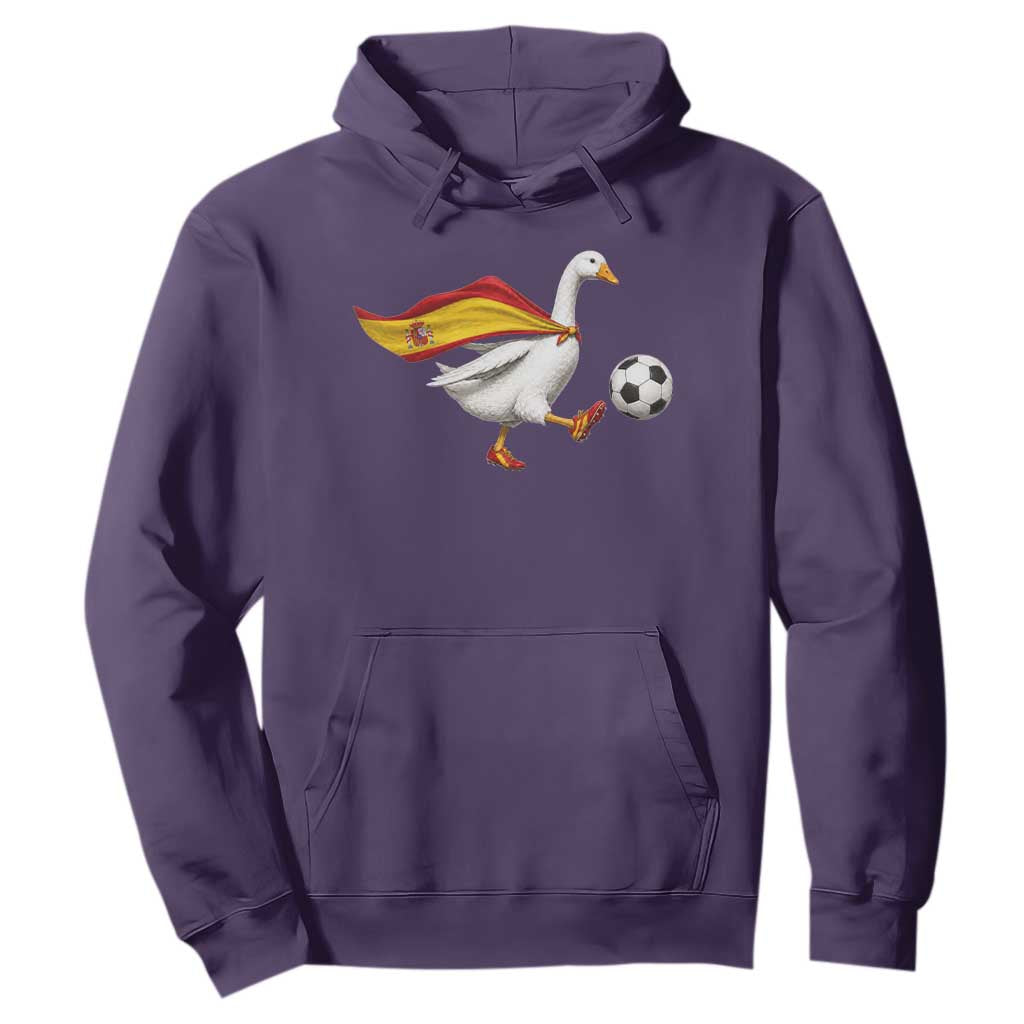 Spain Soccer Goose Hoodie Spanish Flag Patriotic Football Fan Graphic TS10 S Purple Print Your Wear